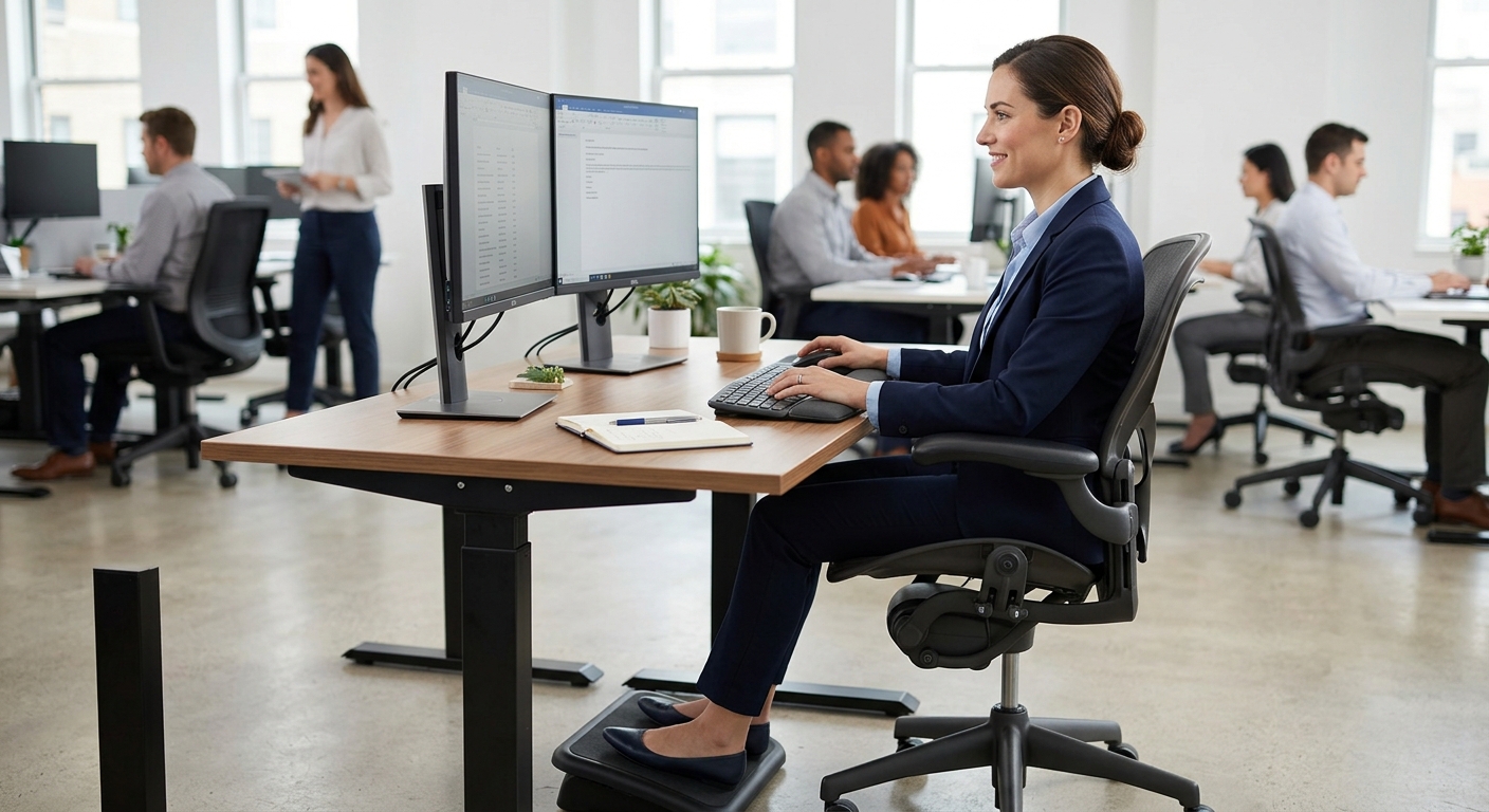 Ergonomi på arbejdspladsen: Sådan undgår du smerter i nakke og ryg